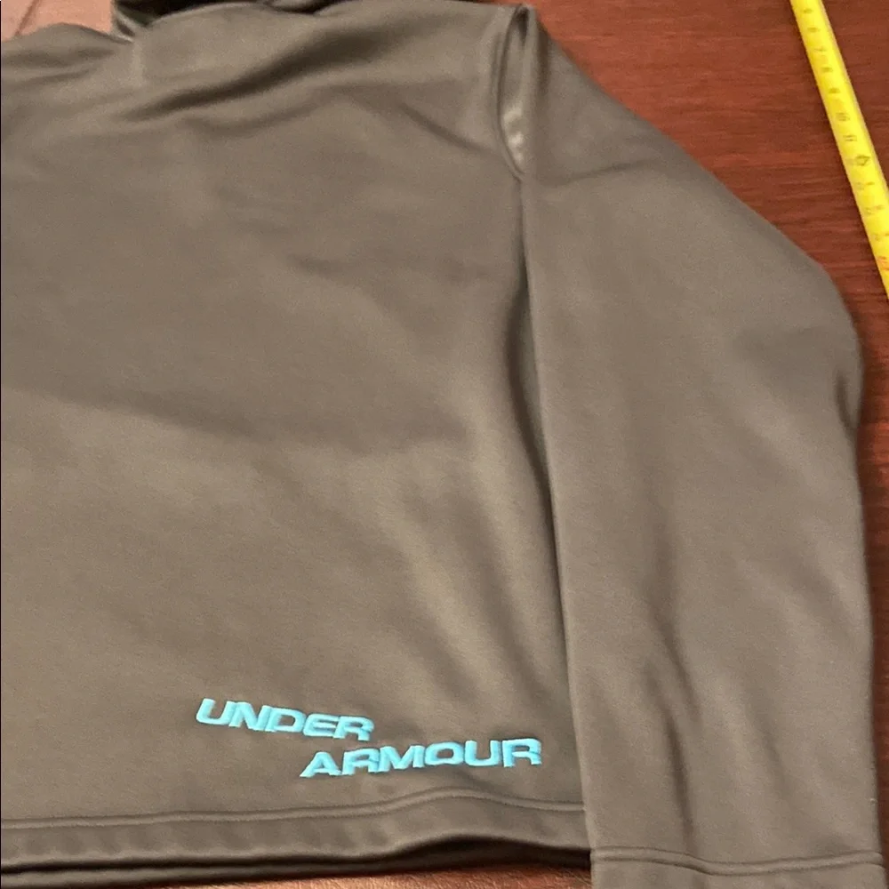 Under Armour Charcoal Hoodie with Aqua Details - Picture 11 of 13